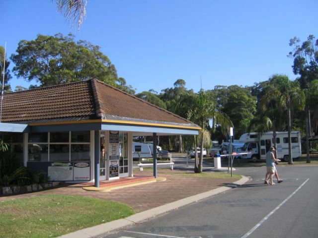 Halifax Holiday Park - Nelson Bay: Reception and office and secure entrance