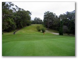 Nelson Bay Golf Course - Nelson Bay: Green on Hole 20 looking back along fairway