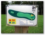 Nelson Bay Golf Course - Nelson Bay: Layout of Hole 21 - Par 4, 301 meters
