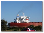 Stockton Beach Tourist Park - Stockton Newcastle: Watch the large cargo vessels enter Newcastle Harbour