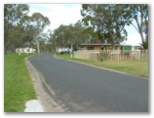 Nhill Caravan Park - Nhill: Good paved roads throughout the park - Powered sites for caravans on left.