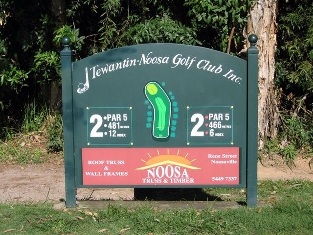 Tewantin Noosa Golf Course - Tewantin: Layout of Hole 2 - Par 5, 481 meters
