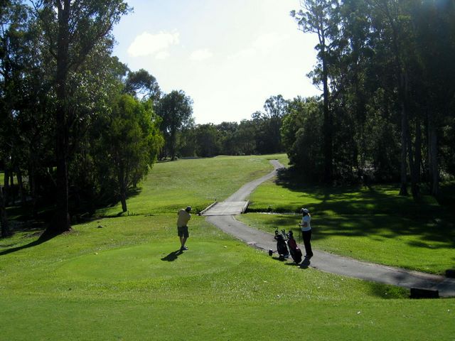 Tewantin Noosa Golf Course - Tewantin: Fairway view Hole 3 with creek in the immediate foreground