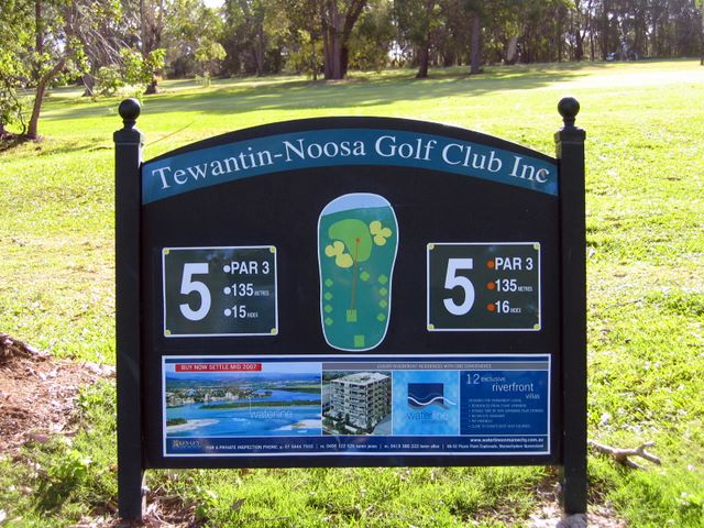 Tewantin Noosa Golf Course - Tewantin: Layout of Hole 5 - Par 3, 135 meters