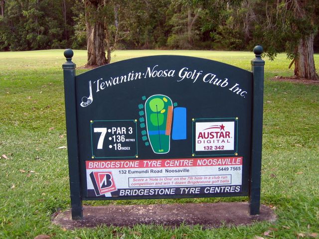 Tewantin Noosa Golf Course - Tewantin: Layout of Hole 7 - Par 3, 136 meters