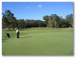 Tewantin Noosa Golf Course - Tewantin: Green on Hole 3 looking back along fairway
