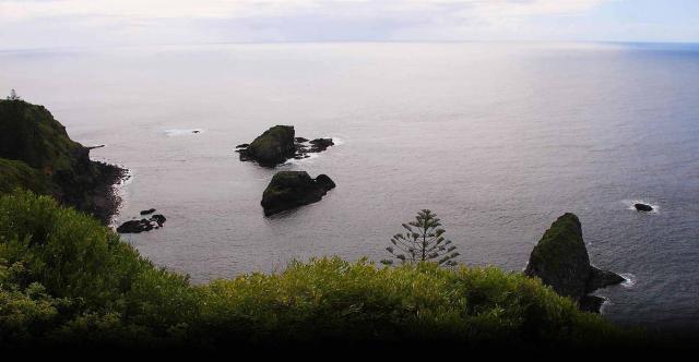 Norfolk Island Caravan Park - Norfolk Island: Imagine looking at this view from the window of your spacious motorhome. You'd have to pinch yourself because you just could not believe it was true.