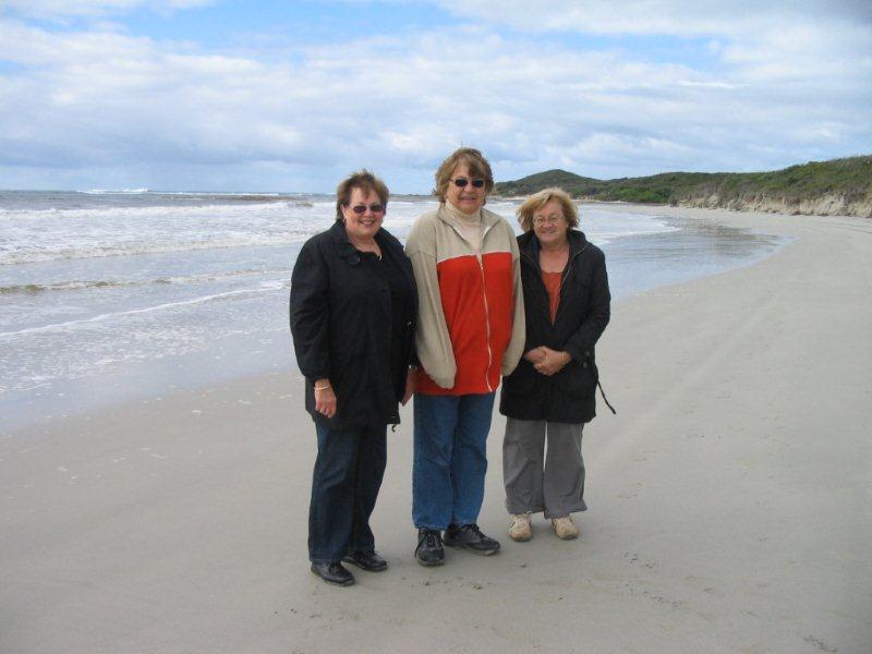Parry Beach Camp Area - Parryville: Rugged up on the beach on Albany Day