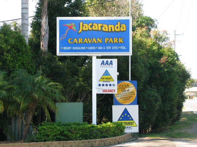 Jacaranda Caravan Park - North Haven: Jacaranda Caravan Park welcome sign