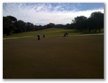 Ocean Shores Country Club Golf Course - Ocean Shores: Green on Hole 7 looking back along the fairway.