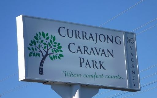 Currajong Caravan Park - Parkes: Currajong Caravan Park welcome sign
