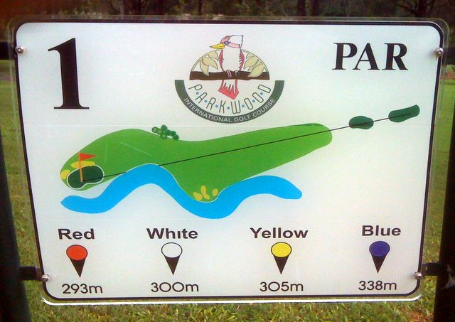Parkwood International Golf Course - Parkwood, Gold Coast: Hole 1 Par 4, 338 metres