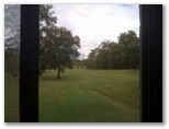 Parkwood International Golf Course - Parkwood, Gold Coast: Fairway view on Hole 6 from rest room window