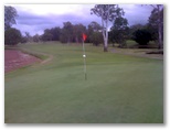 Parkwood International Golf Course - Parkwood, Gold Coast: Green on Hole 9 looking back along the fairway.