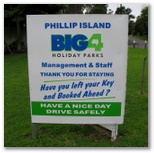 BIG4 Phillip Island Caravan Park - Newhaven Phillip Island: Phillip Island Big4 Holiday Park welcome sign