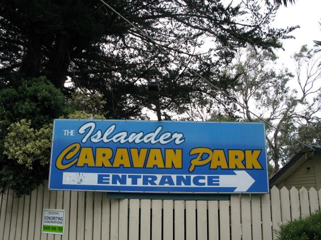 Islander Caravan Park - Phillip Island: The Islander Caravan Park welcome sign