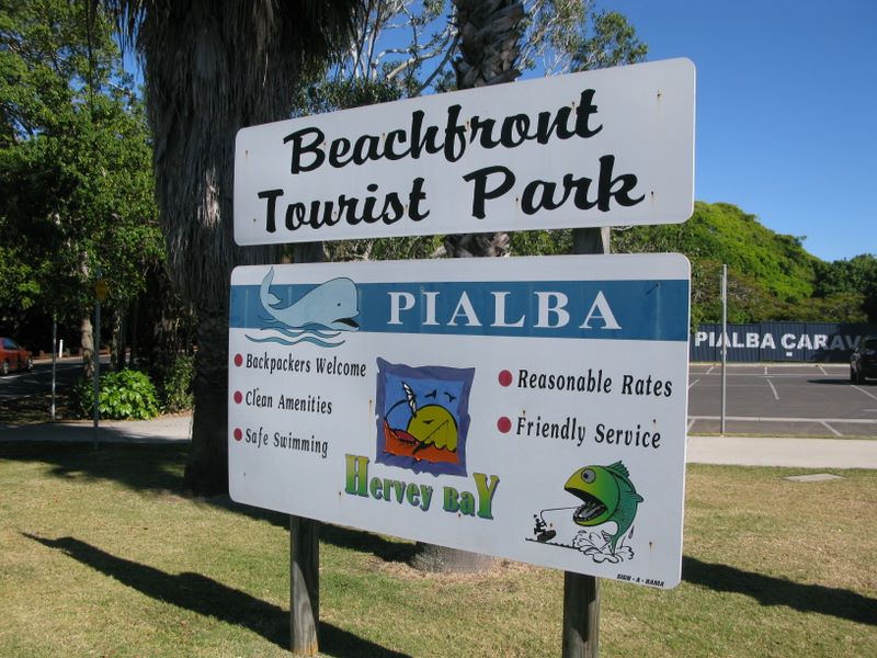 Pialba Beachfront Tourist Park - Pialba Hervey Bay: Welcome sign