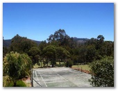 Porongurup Range Tourist Park - Porongurup: Tennis courts set against the backdrop of the Porongurup Range