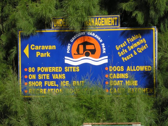 Port Gregory Caravan Park - Port Gregory: Port Gregory Caravan Park welcome sign