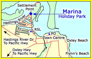 Marina Holiday Park - Port Macquarie: Location map