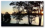 Marina Holiday Park - Port Macquarie: Sunset on the river