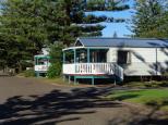 Sundowner Breakwall Tourist Park - Port Macquarie: Fairly modern cabins along the water next to the breakwall