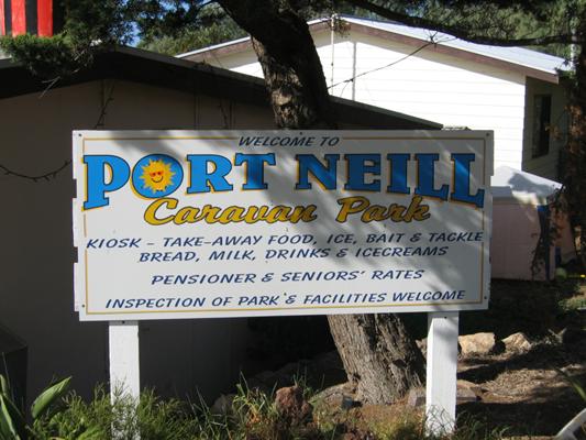 Port Neill Caravan Park - Port Neill: Port Neill Caravan Park welcome sign