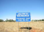 Eromanga Caravan Park - Eromanga: Sign just outside Eromanga