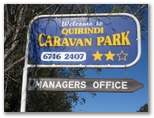 Quirindi Caravan Park - Quirindi: Quirindi Caravan Park welcome sign