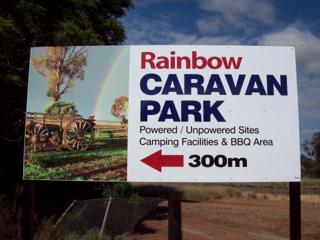 Rainbow Caravan Park  - Rainbow: Caravan Park street sign