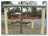 Rainbow Caravan Park  - Rainbow: Rainbow Caravan Park welcome sign