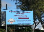 Rathdowney Caravan Park - Rathdowney: The big blue sign at the entrance to the park