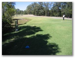 Redland Bay Golf Course - Redland Bay: Fairway view Hole 5 with narrow opening between the trees