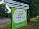 Wanderest Travellers Park - Richmond:  Welcome sign at the entrance to the park
