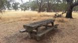 Natimuk West Rest Area - Riverside: Picnic table and chairs.