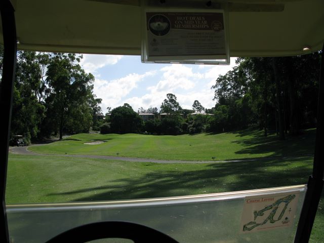 Robina Woods Golf Course - Robina: Approach to the green on Hole 3.