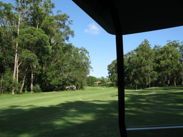 Robina Woods Golf Course - Robina: Approach to the green on Hole 7.