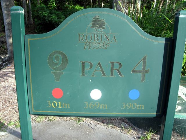 Robina Woods Golf Course - Robina: Robina Woods Golf Course Hole 9: Par 4, 390 metres.