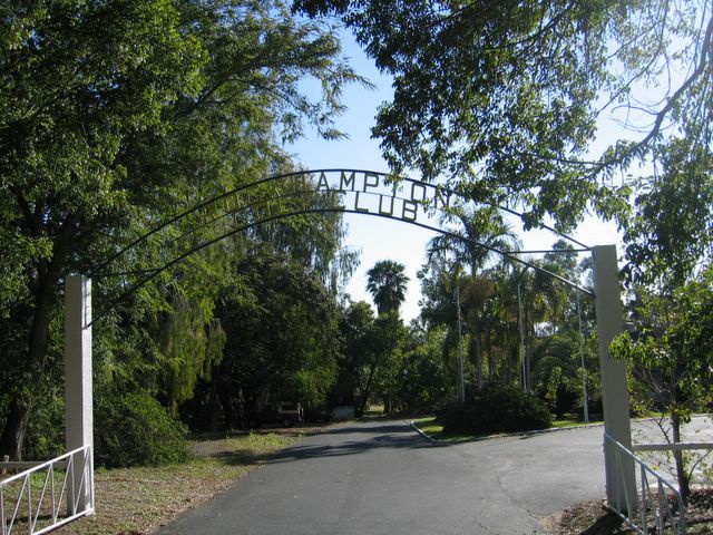 Rockhampton Golf Course - Rockhampton: Entrance to Rockhampton Golf Course which is situated adjacent to the Botanic Gardens