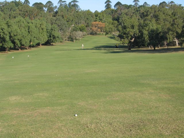 Rockhampton Golf Course - Rockhampton: Fairway view Hole 5 - the green is to the right at the end of the fairway