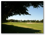 Royal Pines Golf Course - Benowa: Approach to the Green on Hole 3