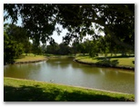 Royal Pines Golf Course - Benowa: Water adjacent to green on Hole 7