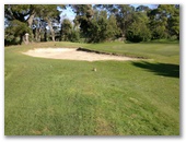 Seabrook Golf Club Inc. - Wynyard: Approach to the green on Hole 1 with friendly rabbit