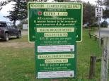 Arakoon State Conservation Area - South West Rocks: Park sign. Fees a bit excessive 
