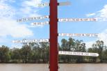 Pelican Rest Tourist Park - St George: Balonne River Walk & Historic Flood Level Sign