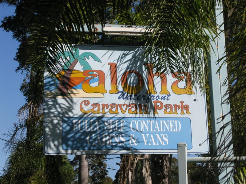 Aloha Caravan Park - St Georges Basin: Welcome sign