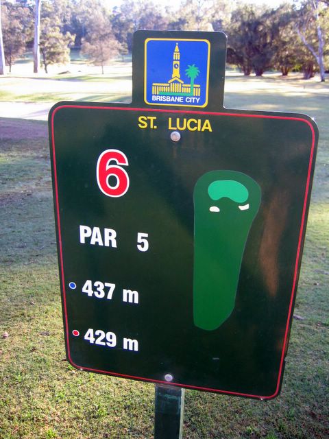 St Lucia Golf Links - St Lucia Brisbane: Layout on Hole 6, Par 5, 437 meters