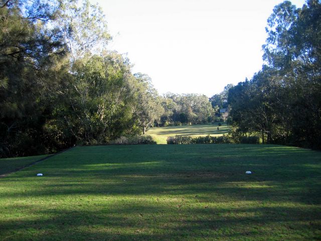 St Lucia Golf Links - St Lucia Brisbane: Fairway view on Hole 7.  You need to aim slightly to the right to position for the green