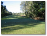 St Lucia Golf Links - St Lucia Brisbane: Fairway view of Hole 8 - a creek runs across the fairway below the tee off area