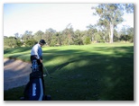 St Lucia Golf Links - St Lucia Brisbane: Green on Hole 8 - steep approach and a fast green if you are putting downhill